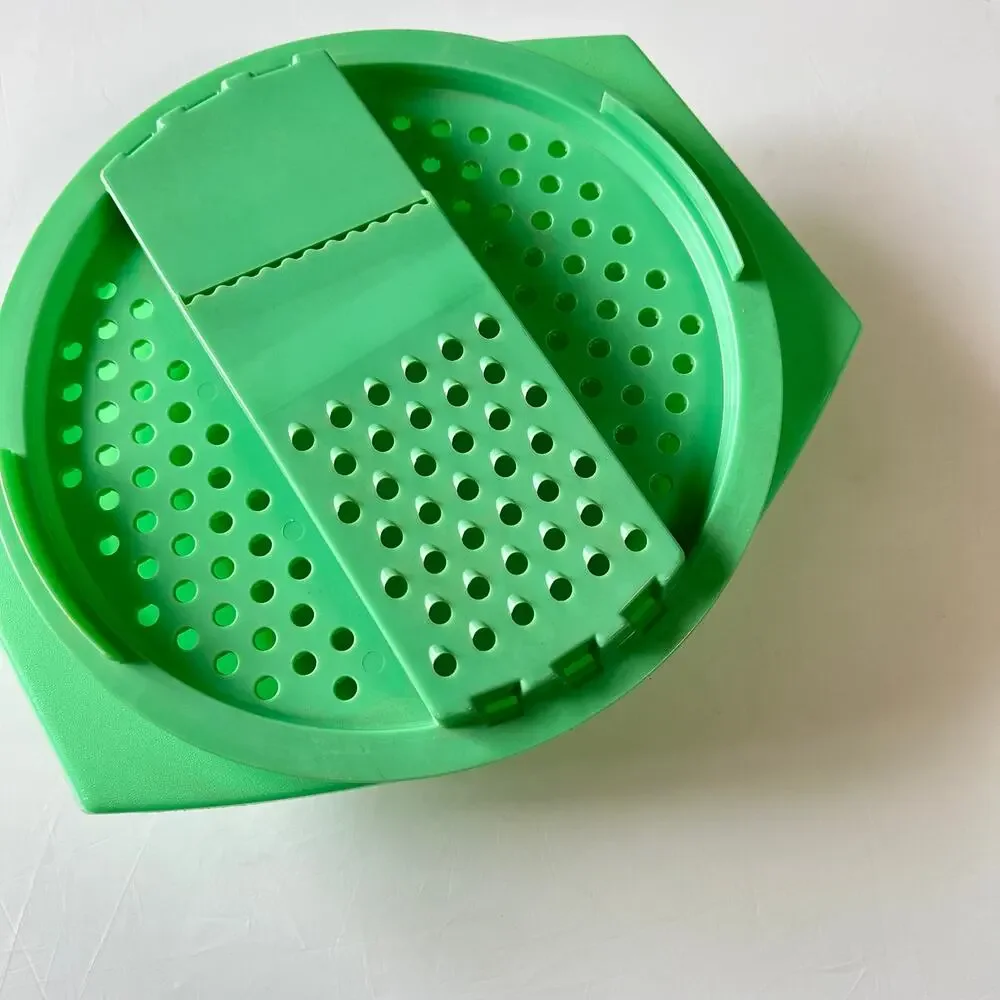 Vintage Tupperware 2-piece Jadeite Green Cheese Grater 787-3 Slicer Bowl 786-4